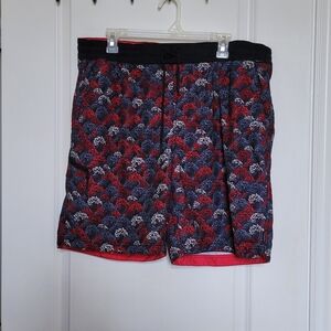 Kenneth Cole swim shorts trunks swimsuit board shorts beach summer grey red